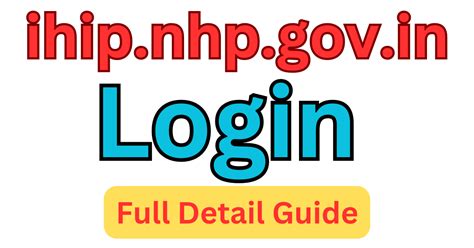 ihip.nhp.gov.in login issue